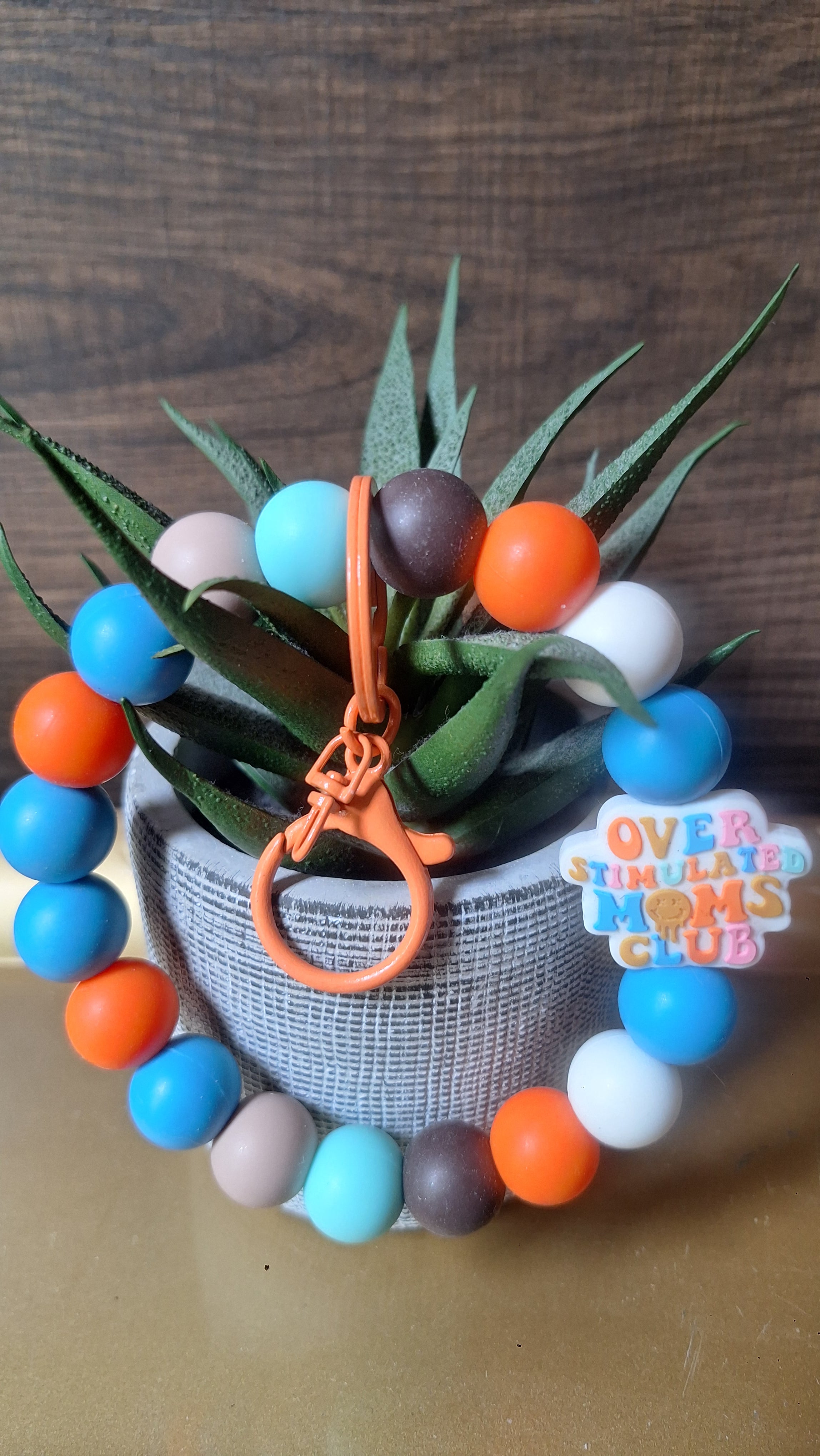 Over Stimulated Moms Club (Wristlet Keychain)