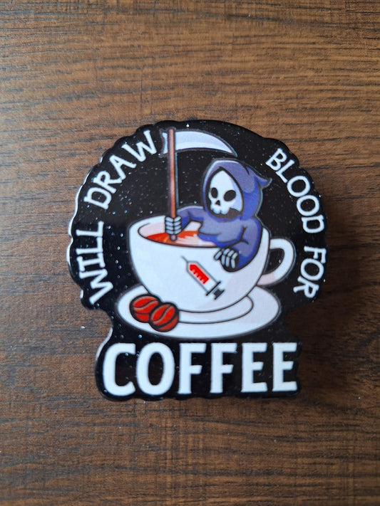 Will Draw Blood For Coffee (Popsockets)