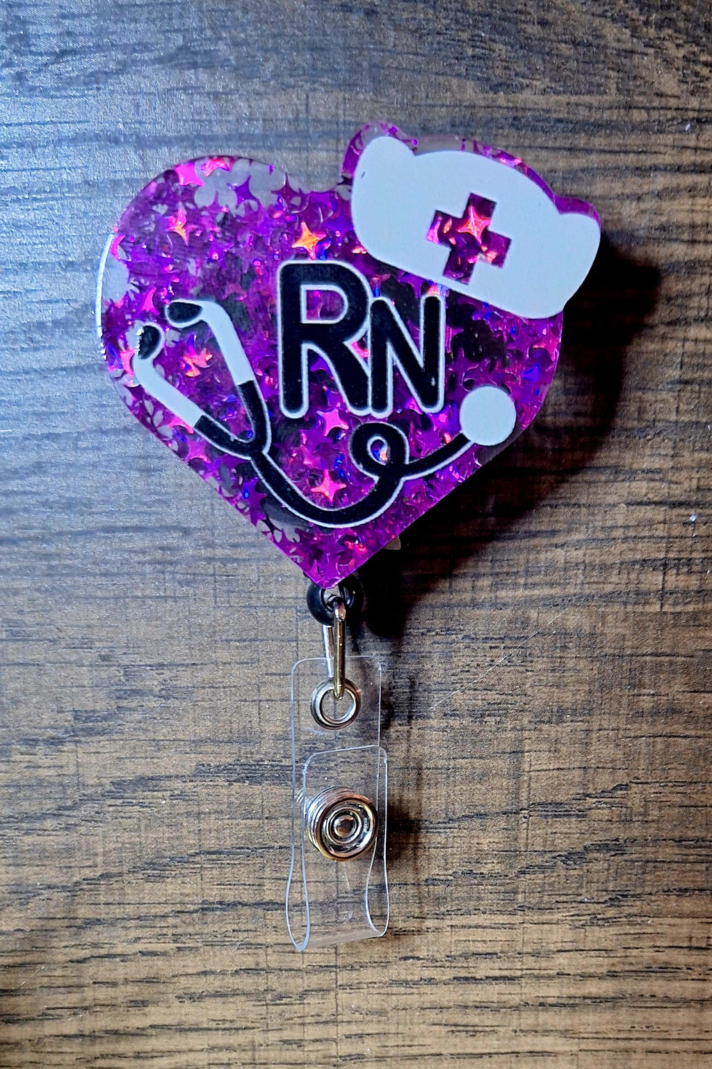 RN Heart (Purple) (Badge Reel)