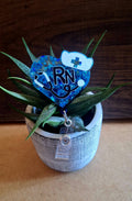 Blue RN Heart (Badge Reel)