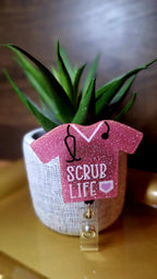 Scrub Life (Pink Shirt) (Badge Reel)